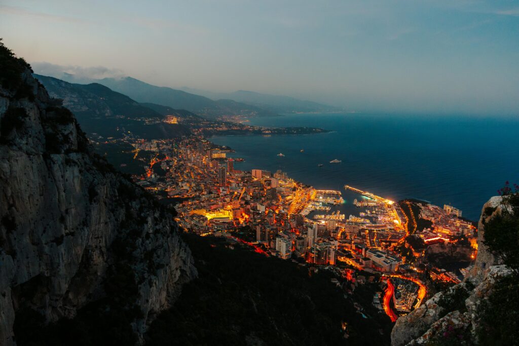 Monaco track overhead view