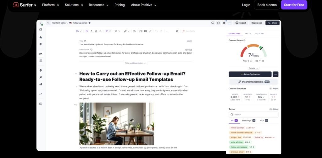 SurferSEO Review: Content Score